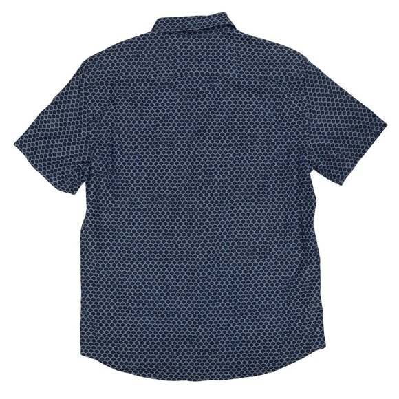 Faherty Stretch Playa Short Sleeve Geo Print Button Down Men's Shirt M NWT - Picture 2 of 2